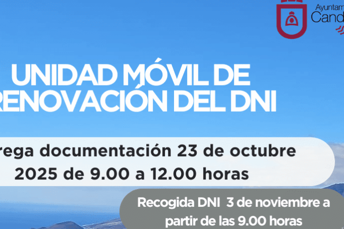 UNIDAD MÓVIL DE MRENOVACIÓN DEL D.N.I. EN CANDELARIA 24-9-25