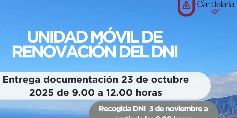 UNIDAD MÓVIL DE MRENOVACIÓN DEL D.N.I. EN CANDELARIA 24-9-25