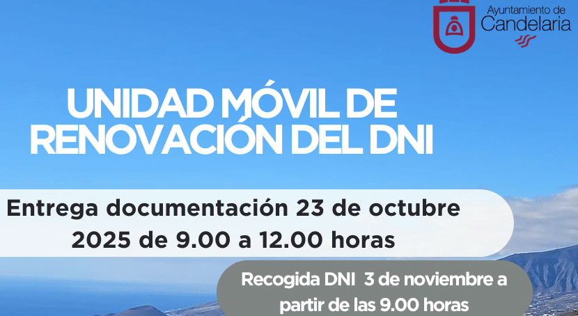 UNIDAD MÓVIL DE MRENOVACIÓN DEL D.N.I. EN CANDELARIA 24-9-25