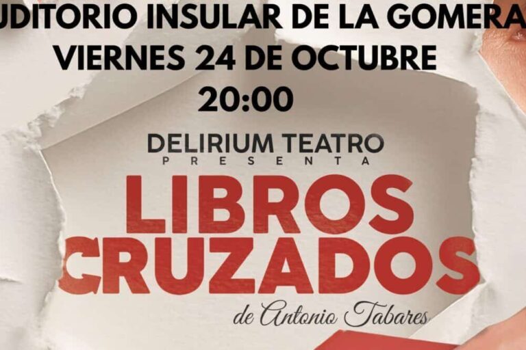 221025 Cartel representación teatral Libros Cruzados en La Gomera