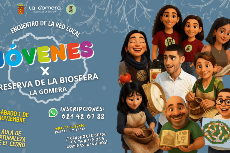 251025 Cartel participantes Encuentro de la Red Local de Jóvenes de la Reserva de la Biosfera en La Gomera