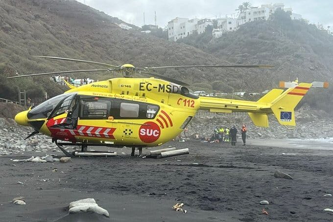 BAÑISTA FALLECIDO EN UNA PLAYA DE HARÍA-LANZAROTE 25-10-25