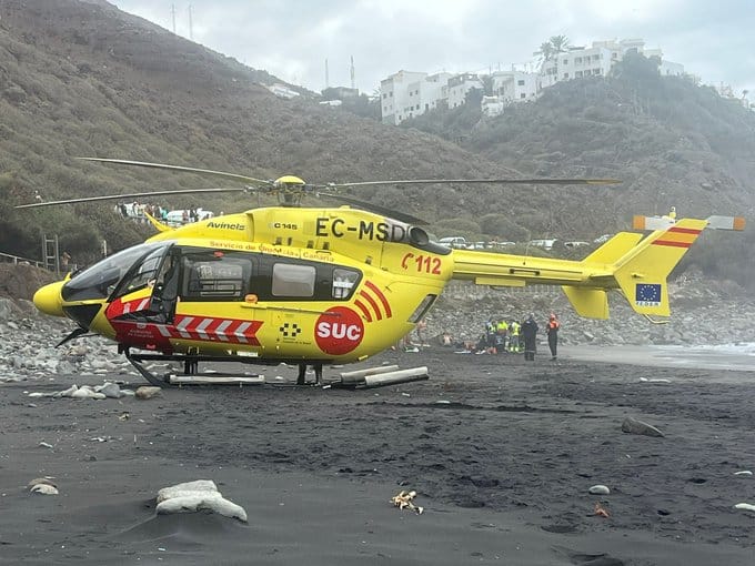 BAÑISTA FALLECIDO EN UNA PLAYA DE HARÍA-LANZAROTE 25-10-25