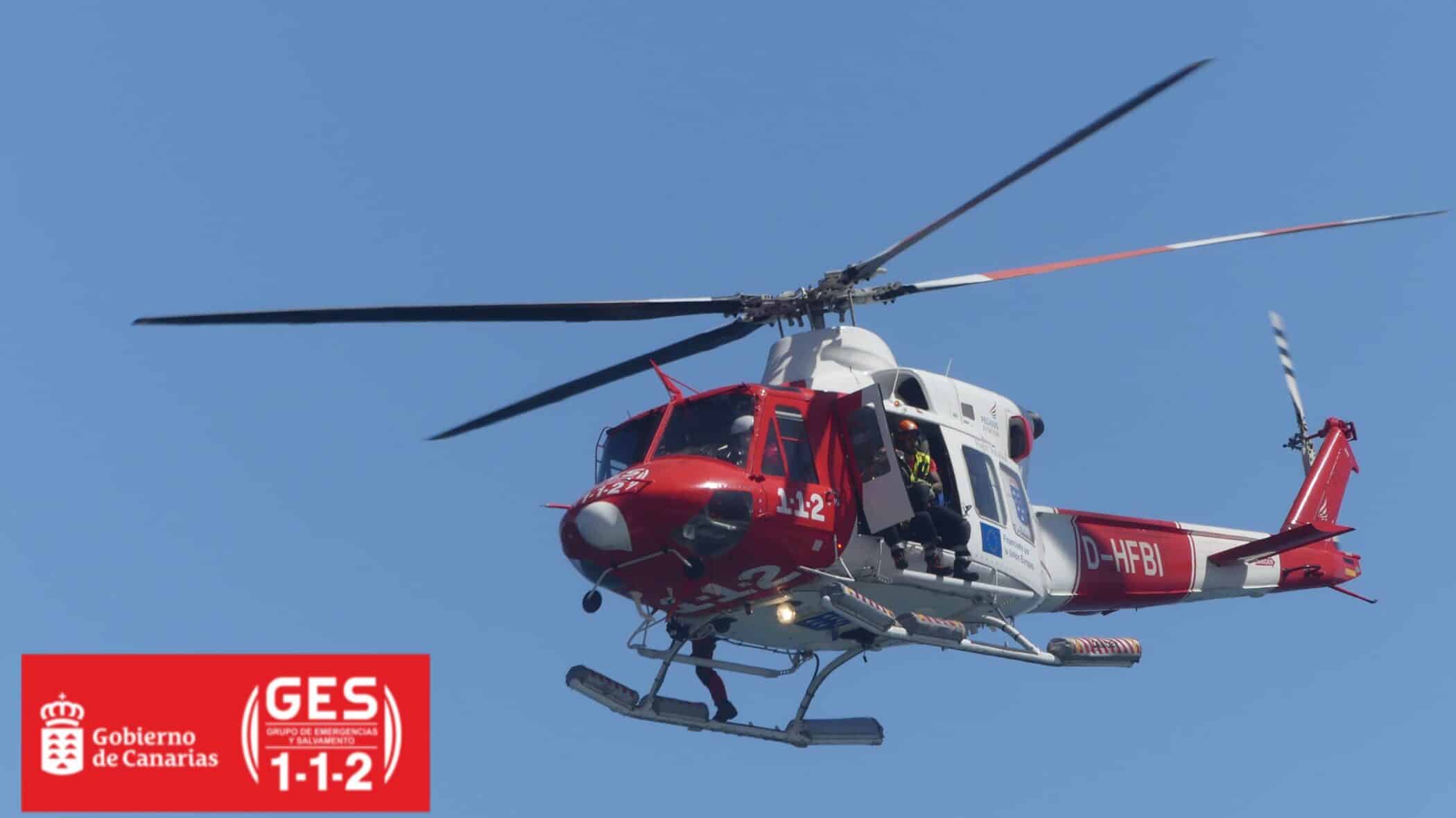 HELICÓPTERO DEL GES EN EL BARRANCO DEL INFIERNO-ADEJE 31-10-25
