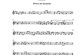 PARTITURA DEL HIMNO DE CANARIAS 22-10-25
