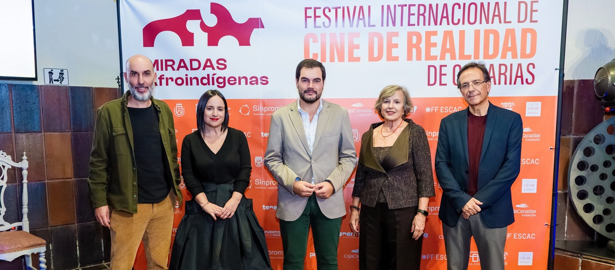 2025.11.22_Miradas Afroindígenas_David Baute-Maite Alberdi-Leopolfo Afonso-Georgina Higueras-Cristóbal de la Rosa_foto A. Amador