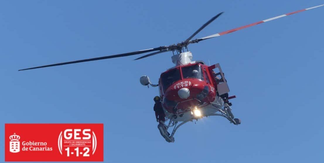 EXCURSIONISTA RESCATADO POR UN HELICÓPTERO DEL GES EN UN SENDERO DE SAN MIGUEL DE ABONA 26-11-25
