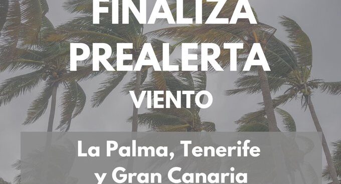 FINALIZA LA PREALERTA POR VIENTO EN LA PALMA-TENERIFE Y GRAN CANARIA 14-11-25
