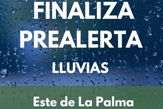 FINALIZA PREALERTA POR LLUVIA EN EL ESTE DE LA PALMA 23-11-25