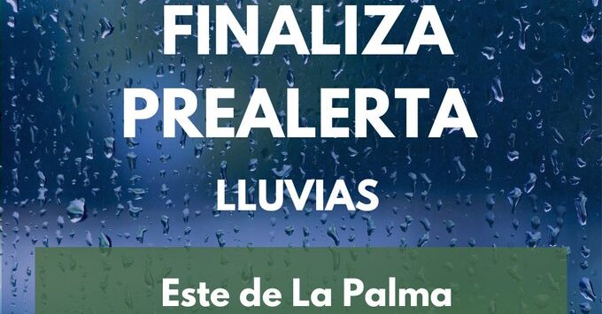 FINALIZA PREALERTA POR LLUVIA EN EL ESTE DE LA PALMA 23-11-25
