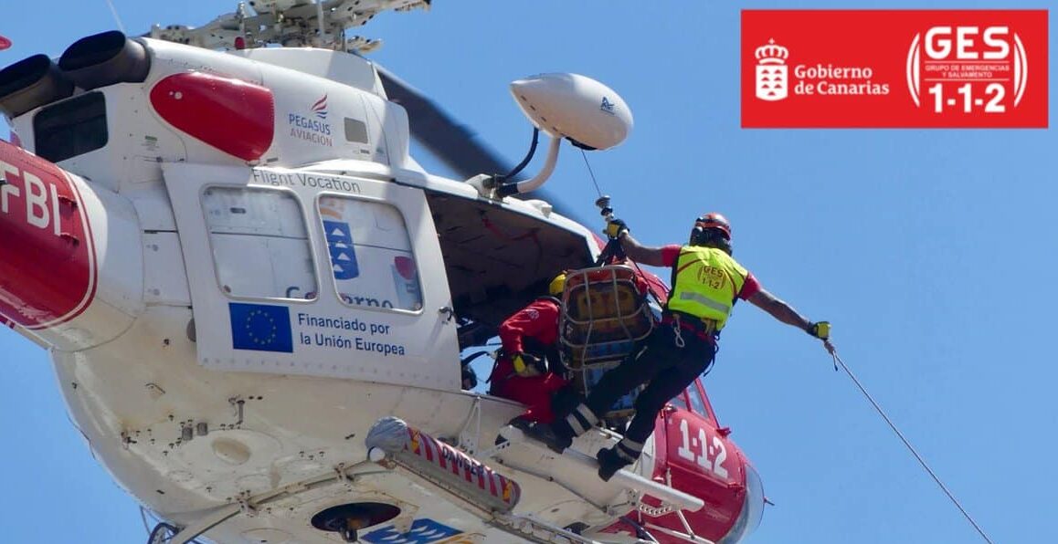 HELICÓPTERO DEL GES-SAN BARTOLOMÉ DE TIRAJANA 1-11-25