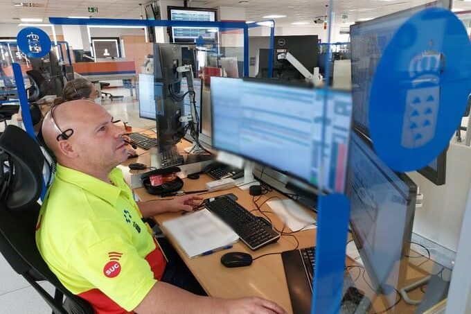 MOTORISTA HERIDO DE CARÁCTER MODERADO EN UN ACCIDENTE DE TRÁFICO EN LA GC-100-TELDE 4-11-25
