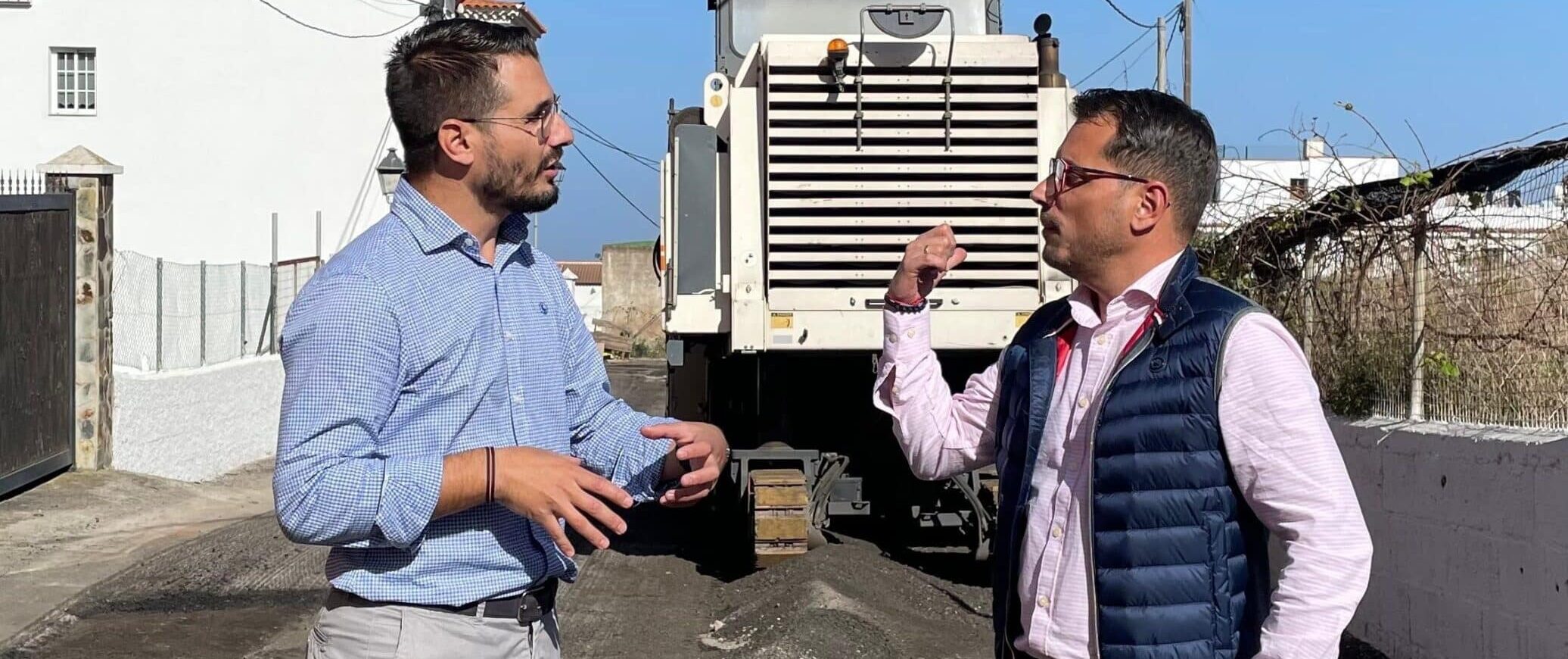 Recurso alcalde y concejal Obras visita ejecuci�n Plan de Barrios