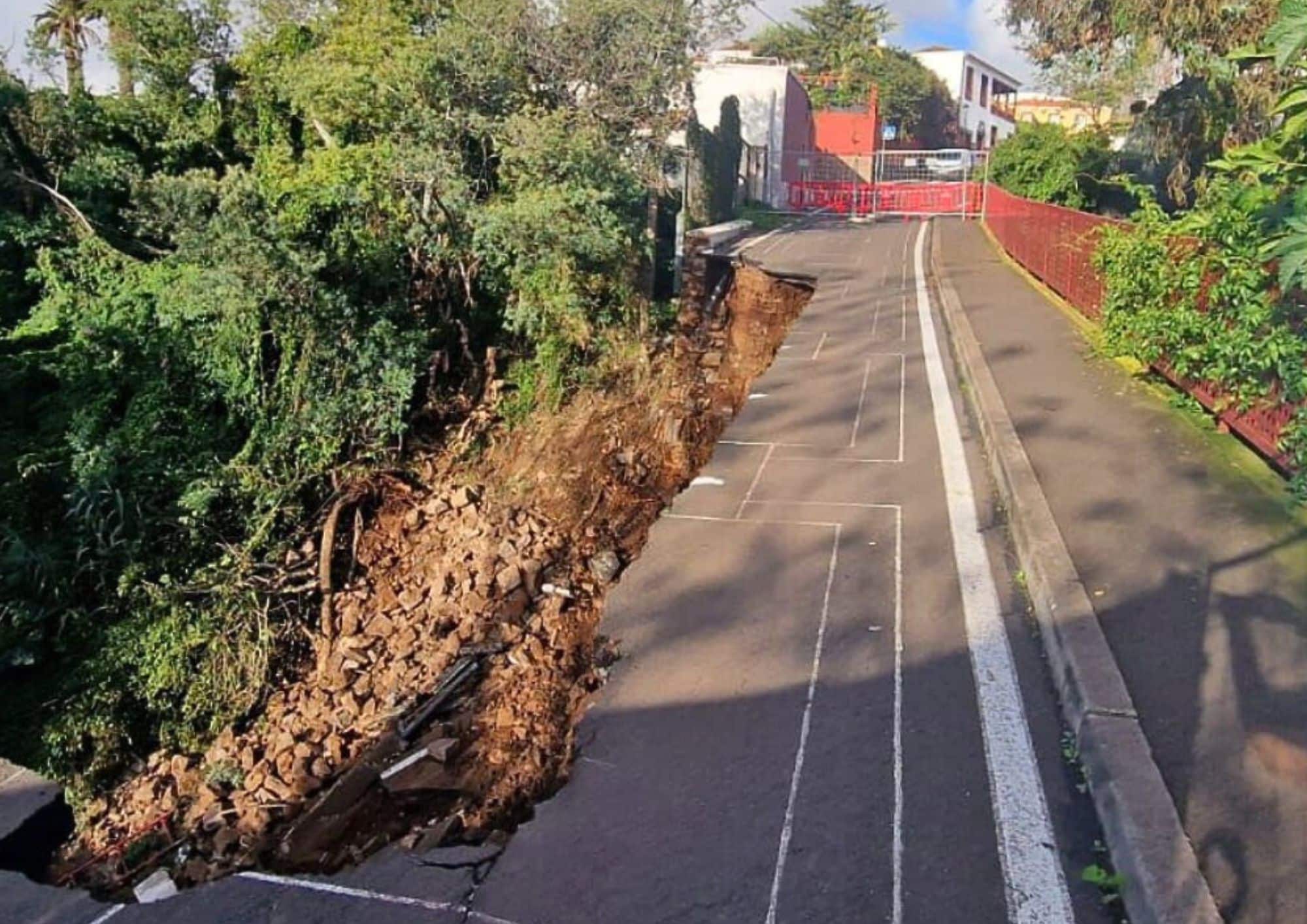 imagen del puente tras el derumbe del pasado mes de abril_ TACORONTE