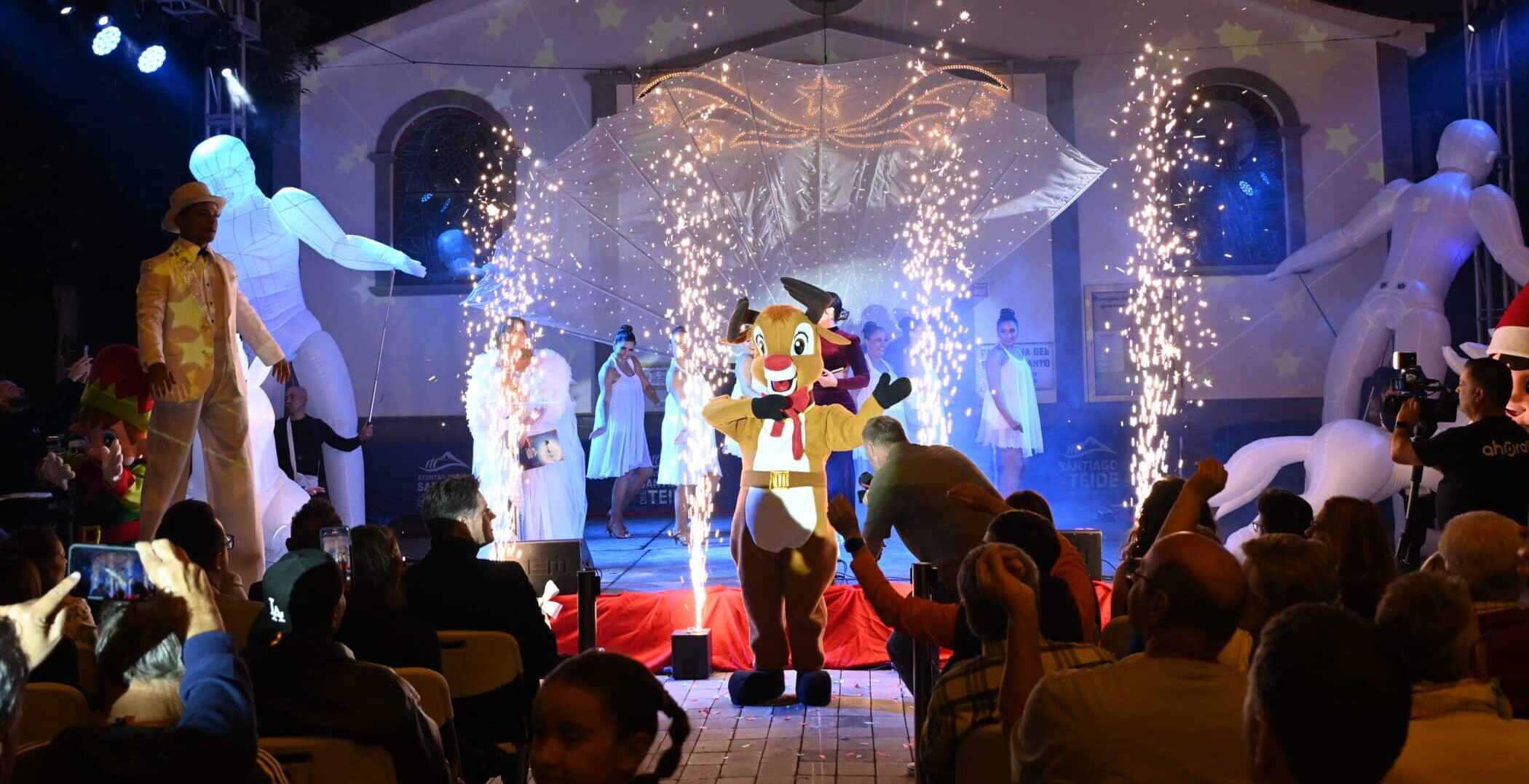 Foto encendido navideño