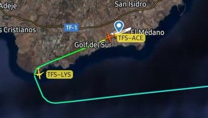 LA TRIPULACIÓN DE UN VUELO TENERIFE-LANZAROTE NOTIFICA QUE LES HAN APUNTADO CON UN LÁSER DURANTE EL ASCENSO 31-12-25