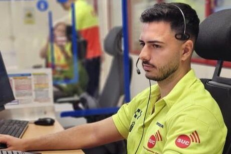 MOTORISTA HERIDO DE CARÁCTER MODERADO EN UNA COLISIÓN EN LA TF-1 A SU PASO POR ADEJE 23-12-25