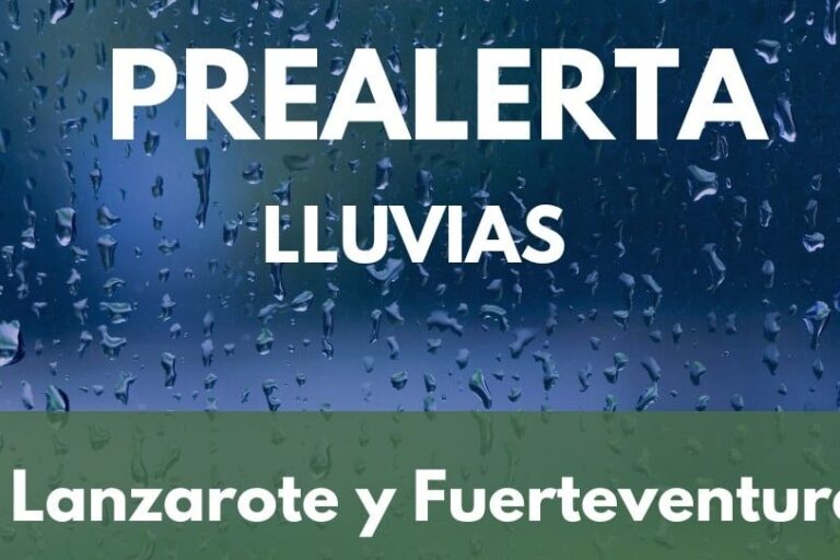 PREALERTA POR LLUVIAS EN LANZAROTE Y FUERTEVENTURA-ACTUALIZACIÓN 14-12-25
