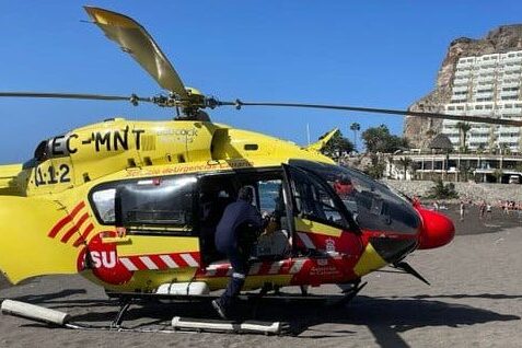 TRASLADADA EN HELICÓPTERO UNA MENOR CON SIGNOS DE AHOGAMIENTO GRAVE EN UNA PISCINA DE MOGÁN-GRAN CANARIA 1-12-25