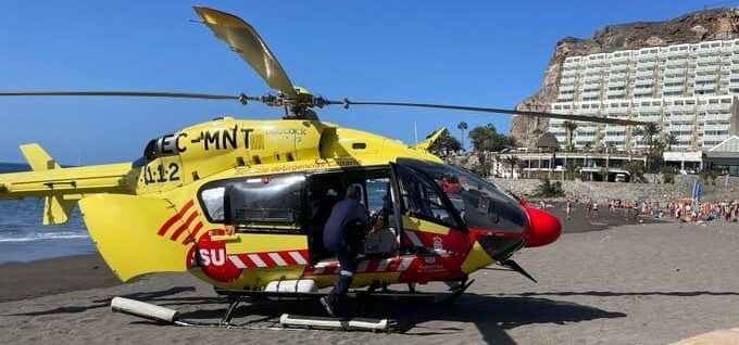 TRASLADADA EN HELICÓPTERO UNA MENOR CON SIGNOS DE AHOGAMIENTO GRAVE EN UNA PISCINA DE MOGÁN-GRAN CANARIA 1-12-25