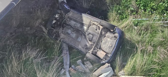 EN ESTADO GRAVE TRAS CAER POR UN DESNIVEL Y VOLCAR EL TURISMO CON EL QUE CIRCULABA POR ARINAGA-AGÜIMES-GRAN CANARIA 19-1-26