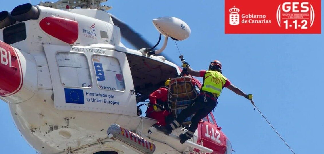 HELICÓPTERO DEL GES-SAN BARTOLOMÉ DE TIRAJANA 1-11-25