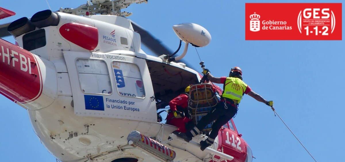 HELICÓPTERO DEL GES-SAN BARTOLOMÉ DE TIRAJANA 1-11-25