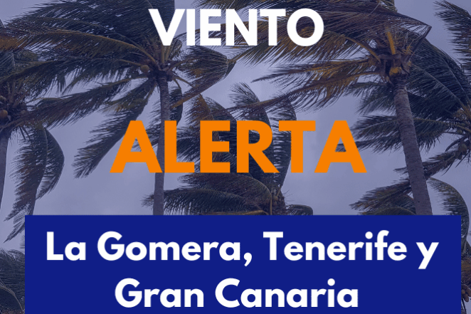 ALERTA POR VIENTO EN LA GOMERA, TENERIFE Y GRAN CANARIA 28-2-26