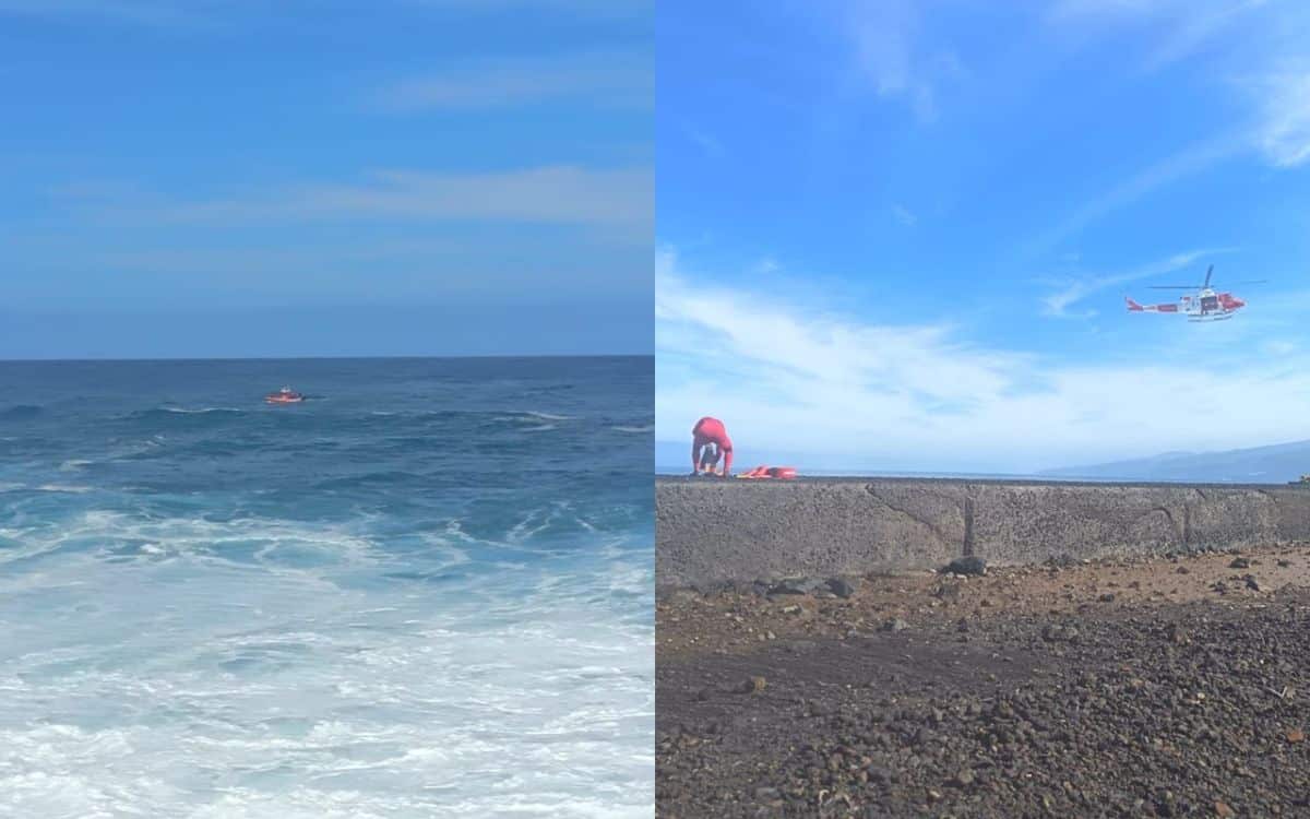 BUSQUEDA DE UN PARAPENTISTA QUE CAYÓ AL MAR EN PUERTO DE LA CRUZ 4-2-26