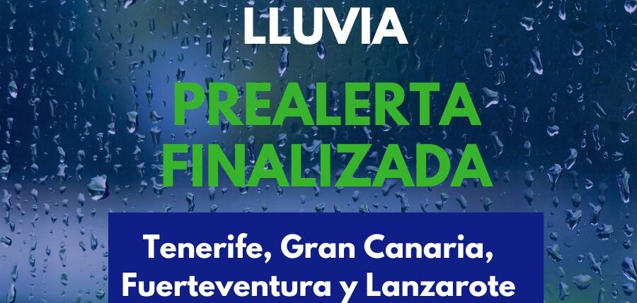 FINALIZA LA PREALERTA POR LLUVIAS EN CANARIAS 27-2-26
