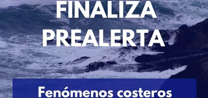 FINALIZA PREALERTA POR FENÓMENOS COSTEROS EN LAS ISLAS 16-2-26