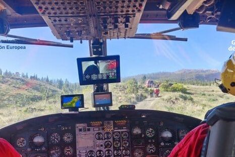 HELICÓPTERO DEL GES RESCATA A UNA SENDERISTA HERIDA TRAS SUFRIR UNA CAÍDA EN ARICO 1-2-26