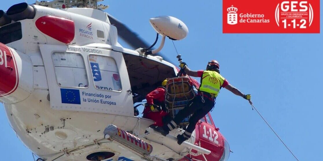 HELICÓPTERO DEL GES-SAN BARTOLOMÉ DE TIRAJANA 1-11-25