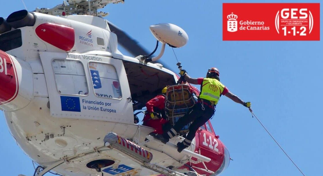 HELICÓPTERO DEL GES-SAN BARTOLOMÉ DE TIRAJANA 1-11-25