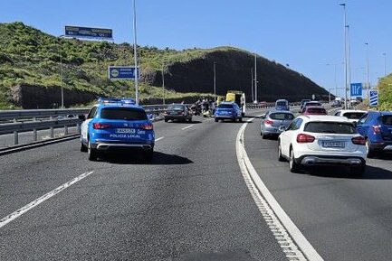 MOTORISTA HERIDO TRAS UNA COLISIÓN CON UN TURISMO EN LA GC-3 EN LAS PALMAS DE GRAN CANARIA 21-2-26