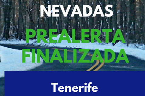 PREALERTA FINALIZADA POR NEVADAS EN TENERIFE 27-2-26