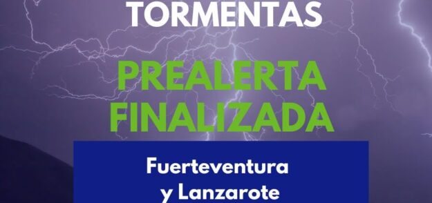 PREALERTA FINALIZADA POR TORMENTAS EN LANZAROTE Y FUERTEVENTURA 27-2-26