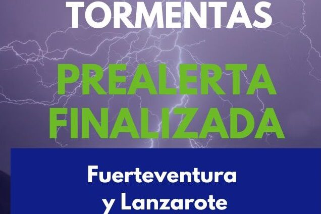 PREALERTA FINALIZADA POR TORMENTAS EN LANZAROTE Y FUERTEVENTURA 27-2-26
