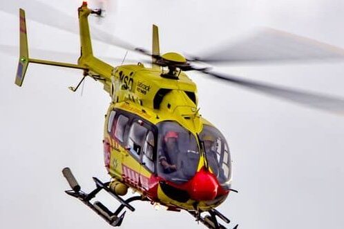 TRASLADADO EN HELICÓPTERO MEDICALIZADO DEL SUC UN MOTORISTA HERIDO GRAVE EN VILAFLOR 28-2-26