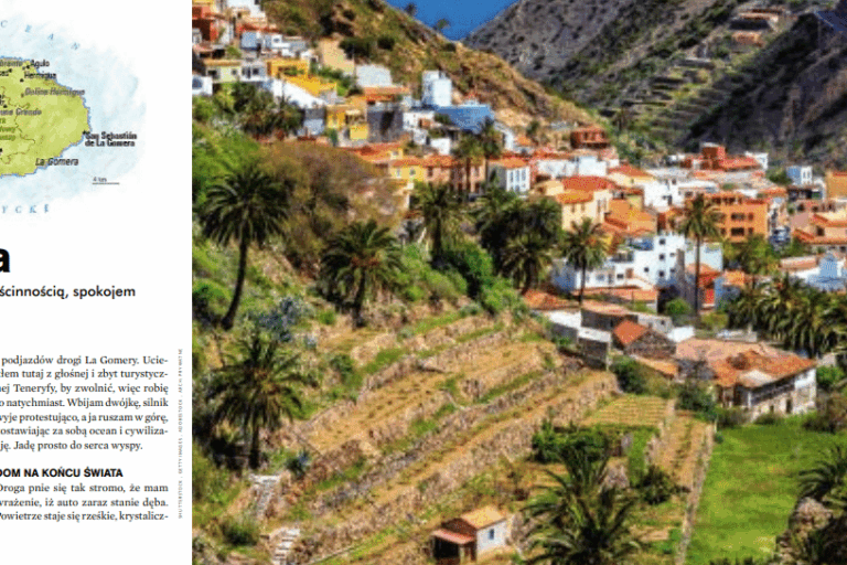 220326 Una de las páginas del reportaje de National Geographic Polonia sobre La Gomera