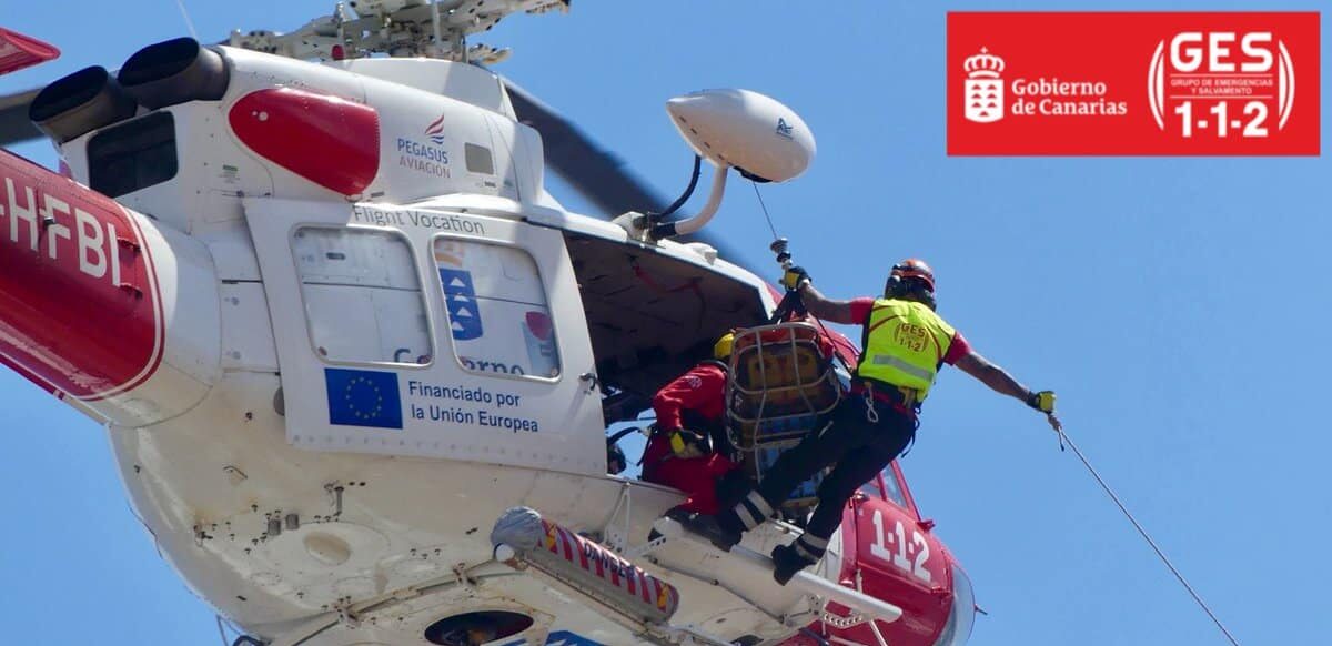 HELICÓPTERO DEL GES-SAN BARTOLOMÉ DE TIRAJANA 1-11-25