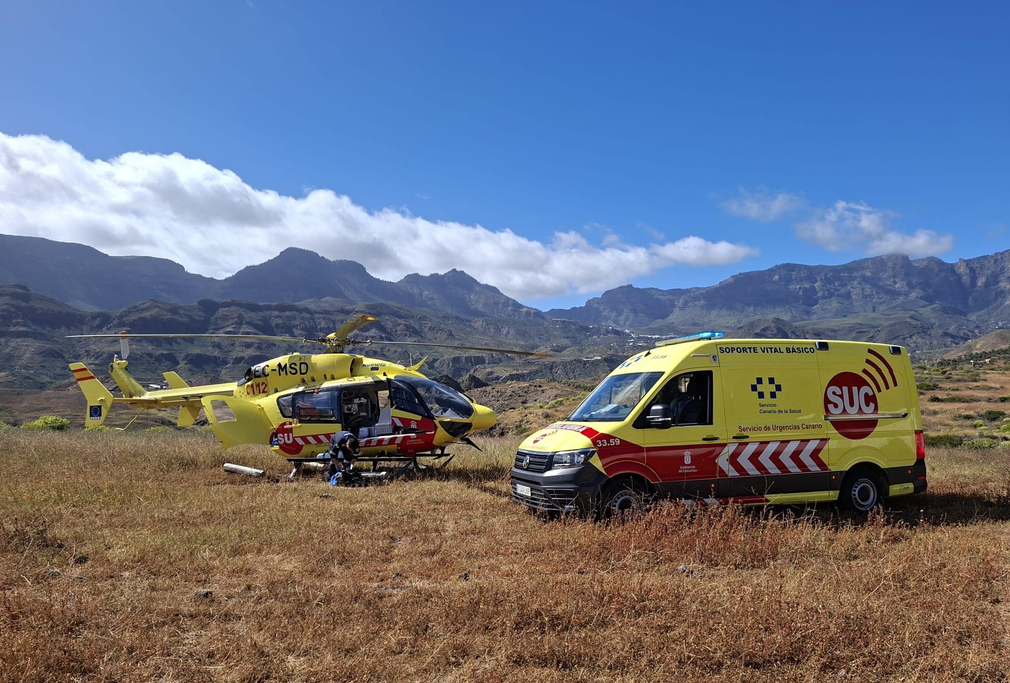 MOTORISTA HERIDO DE CARÁCTER GRAVE TRAS UN ACCIDENTE DE TRÁFICO EN SANTA LUCÍA1-GRAN CANARIA 7-3-26