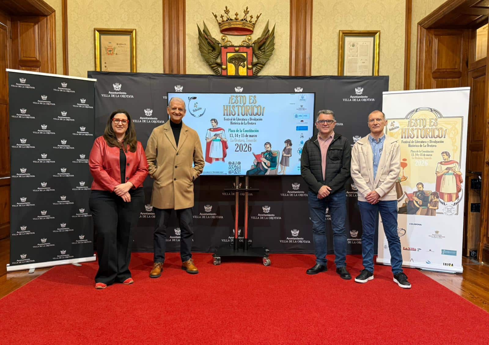de izq a dcha Emilia Vié, Francisco Linares, José Maza y Pedro de la Rosa