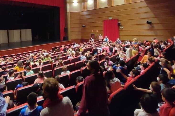 190426 Escolares de la isla de La Gomera durante una actividad cultural en el Auditorio Insular