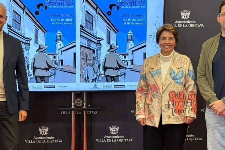 ALCALDE, PRESIDENTA ALISIOS Y AUTOR CARTEL