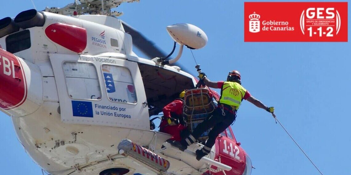 HELICÓPTERO DEL GES-SAN BARTOLOMÉ DE TIRAJANA 1-11-25