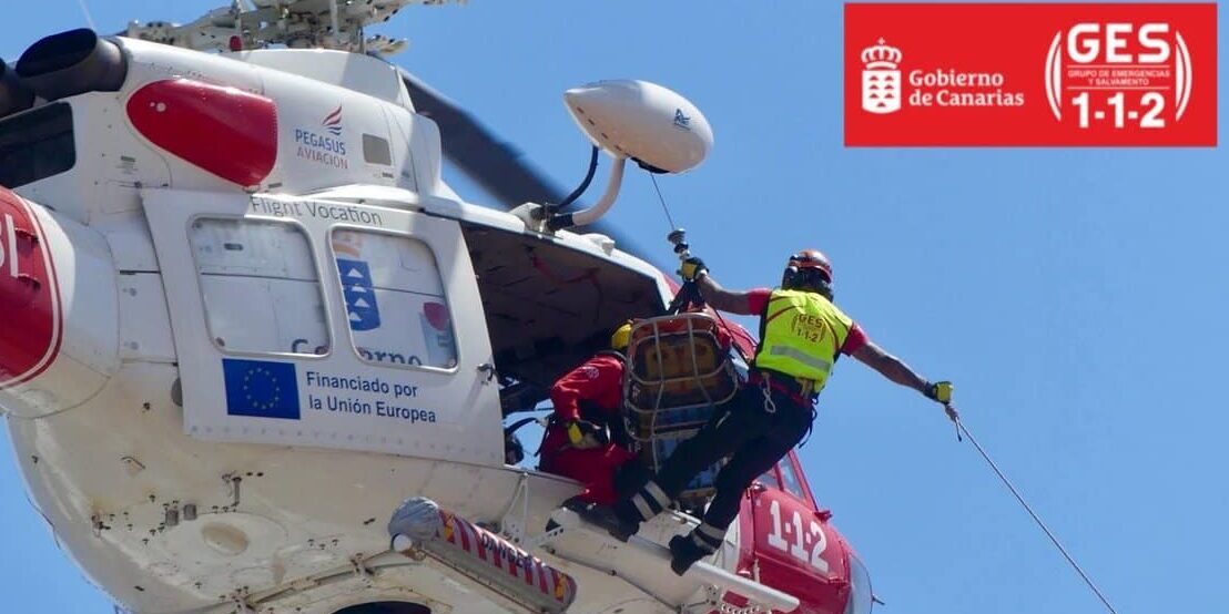 HELICÓPTERO DEL GES-SAN BARTOLOMÉ DE TIRAJANA 1-11-25