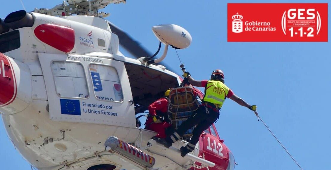 HELICÓPTERO DEL GES-SAN BARTOLOMÉ DE TIRAJANA 1-11-25