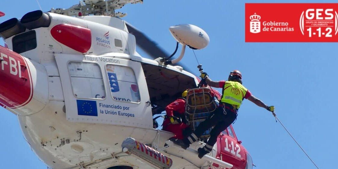 HELICÓPTERO DEL GES-SAN BARTOLOMÉ DE TIRAJANA 1-11-25