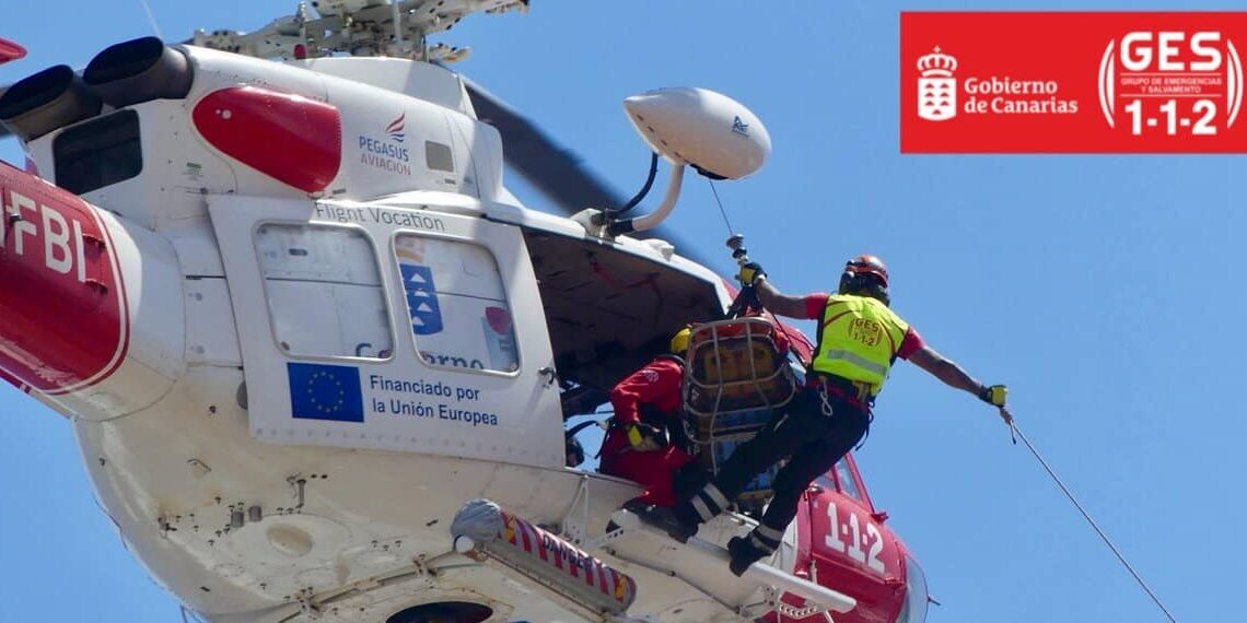 HELICÓPTERO DEL GES-SAN BARTOLOMÉ DE TIRAJANA 1-11-25